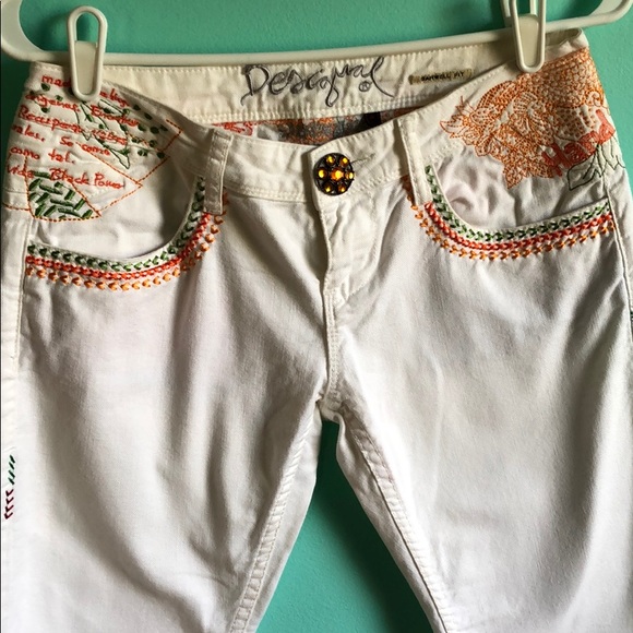 desigual white jeans
